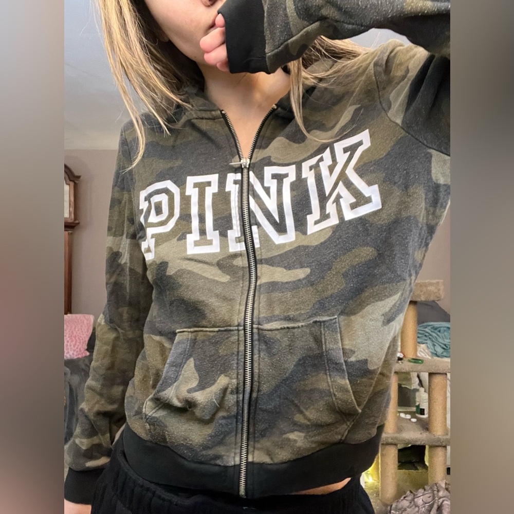 PINK Victoria's Secret Camo zip up